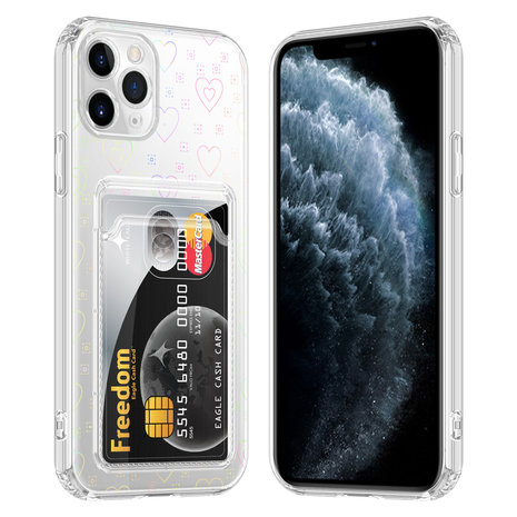 ShieldCase® ShieldCase iPhone 11 Pro Transparente Hülle mit Karten (Herzen) ShieldCase® ShieldCase iPhone 11 Pro Transparente Hülle mit Karten (Herzen)