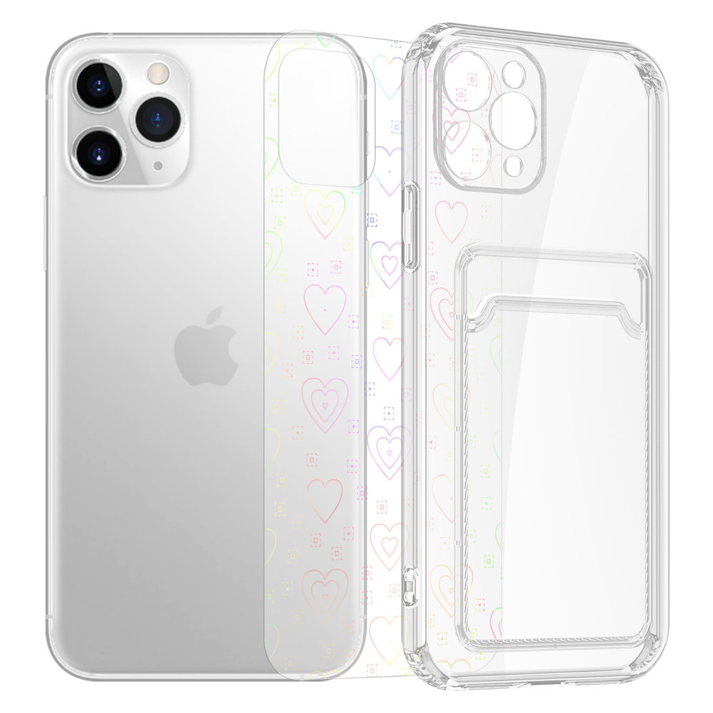 ShieldCase® ShieldCase iPhone 11 Pro Transparente Hülle mit Karten (Herzen) ShieldCase® ShieldCase iPhone 11 Pro Transparente Hülle mit Karten (Herzen)