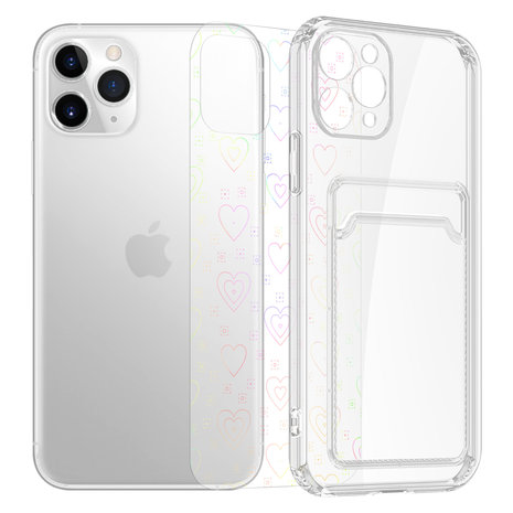 ShieldCase® ShieldCase iPhone 11 Pro Transparente Hülle mit Karten (Herzen) ShieldCase® ShieldCase iPhone 11 Pro Transparente Hülle mit Karten (Herzen)