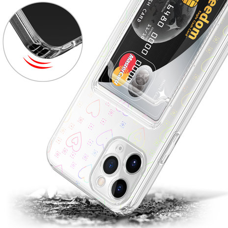 ShieldCase® ShieldCase iPhone 11 Pro Transparente Hülle mit Karten (Herzen) ShieldCase® ShieldCase iPhone 11 Pro Transparente Hülle mit Karten (Herzen)