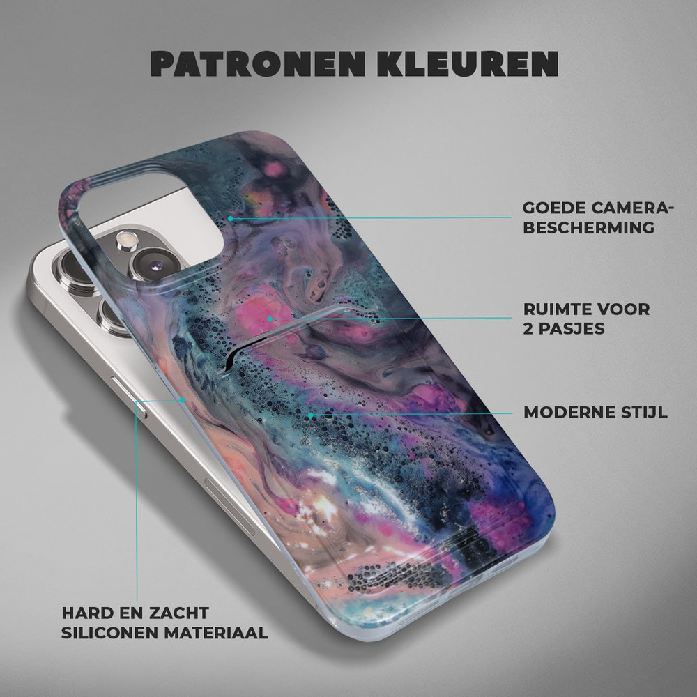 ShieldCase® ShieldCase iPhone 13 Kartenhülle (Pastell party) ShieldCase® ShieldCase iPhone 13 Kartenhülle (Pastell party)