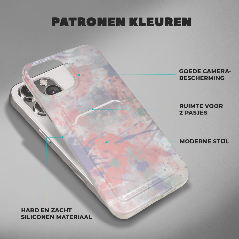 ShieldCase® ShieldCase iPhone 13 Pro Max Kartenhülle (Pink Brush)