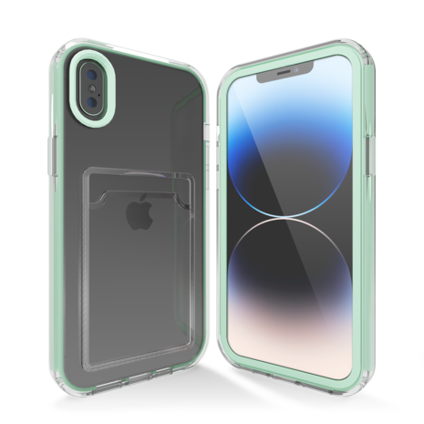 ShieldCase® ShieldCase iPhone X Kartenhülle mit Bumper (Türkis) ShieldCase® ShieldCase iPhone X Kartenhülle mit Bumper (Türkis)