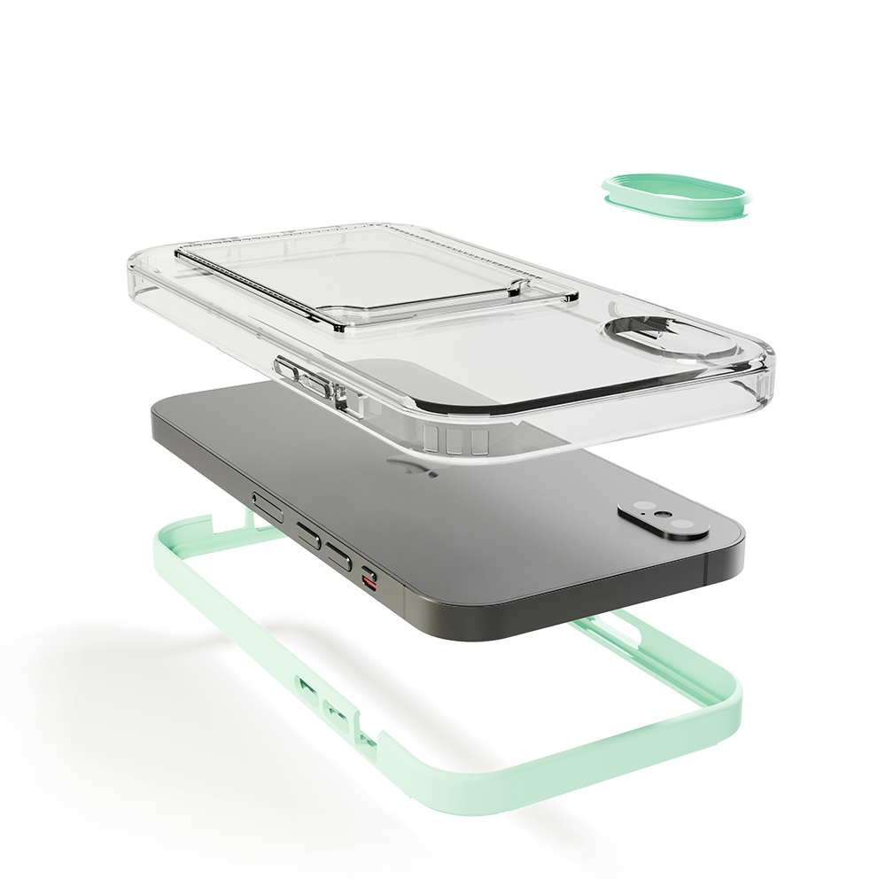 ShieldCase® ShieldCase iPhone X Kartenhülle mit Bumper (Türkis) ShieldCase® ShieldCase iPhone X Kartenhülle mit Bumper (Türkis)