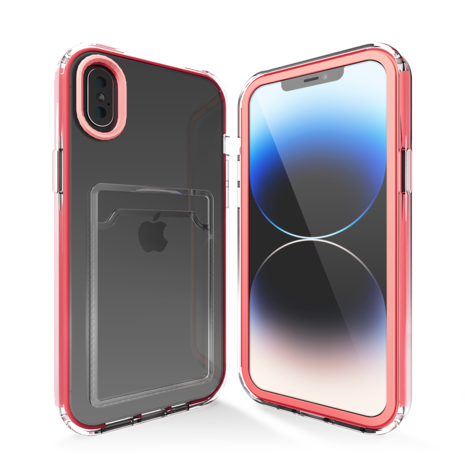 ShieldCase® ShieldCase iPhone X Kartenhülle mit Bumper (Pink) ShieldCase® ShieldCase iPhone X Kartenhülle mit Bumper (Pink)
