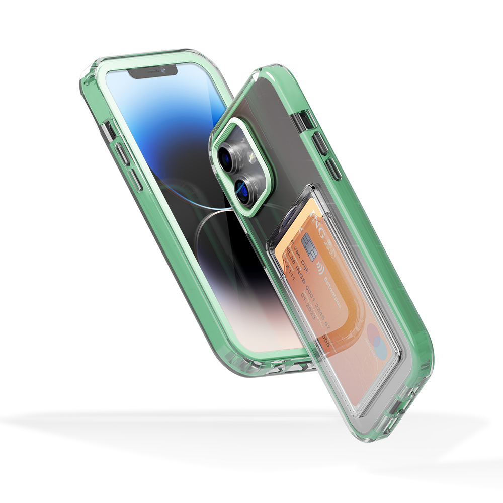 ShieldCase® ShieldCase iPhone 12 Kartenhülle mit Bumper (Türkis) ShieldCase® ShieldCase iPhone 12 Kartenhülle mit Bumper (Türkis)