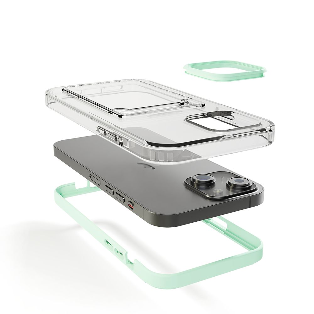 ShieldCase® ShieldCase iPhone 13 Kartenhülle mit Bumper (Türkis) ShieldCase® ShieldCase iPhone 13 Kartenhülle mit Bumper (Türkis)