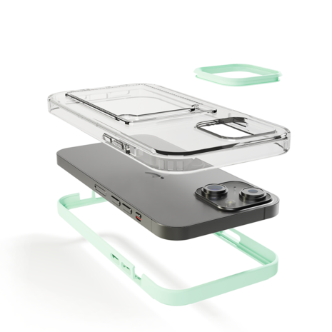 ShieldCase® ShieldCase iPhone 13 Kartenhülle mit Bumper (Türkis) ShieldCase® ShieldCase iPhone 13 Kartenhülle mit Bumper (Türkis)