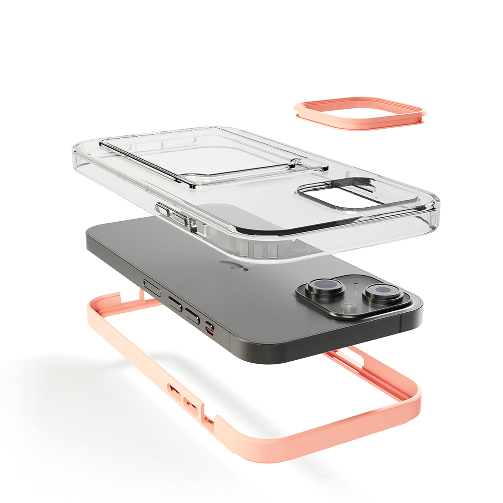 ShieldCase® ShieldCase iPhone 13 Kartenhülle mit Bumper (Pink) ShieldCase® ShieldCase iPhone 13 Kartenhülle mit Bumper (Pink)