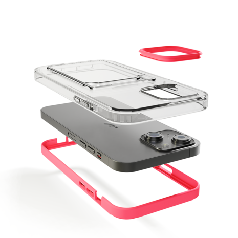 ShieldCase® ShieldCase iPhone 13 Kartenhülle mit Bumper (Hellrosa) ShieldCase® ShieldCase iPhone 13 Kartenhülle mit Bumper (Hellrosa)