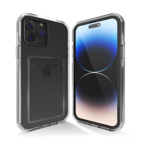 ShieldCase® ShieldCase iPhone 13 Pro Kartenhülle mit Bumper (Transparent)