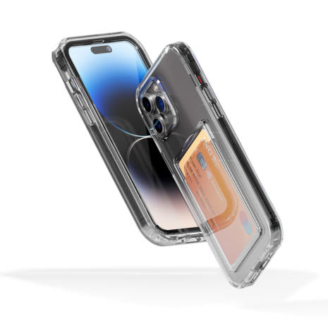 ShieldCase® ShieldCase iPhone 13 Pro Kartenhülle mit Bumper (Transparent)