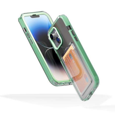 ShieldCase® ShieldCase iPhone 13 Mini Kartenhülle mit Bumper (Türkis) ShieldCase® ShieldCase iPhone 13 Mini Kartenhülle mit Bumper (Türkis)