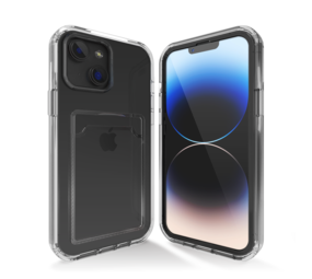 ShieldCase® iPhone 13 Mini Kartenhülle mit Bumper (Transparent)