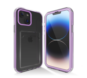 ShieldCase® iPhone 13 Mini Kartenhülle mit Bumper (Lila)