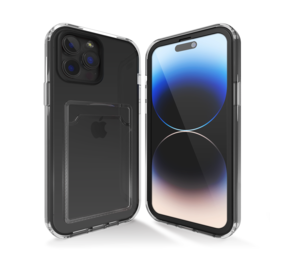 ShieldCase® iPhone 13 Pro Max Kartenhülle mit Bumper (Schwarz)