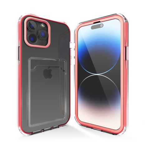 ShieldCase® ShieldCase iPhone 13 Pro Max Kartenhülle mit Bumper (Pink) ShieldCase® ShieldCase iPhone 13 Pro Max Kartenhülle mit Bumper (Pink)