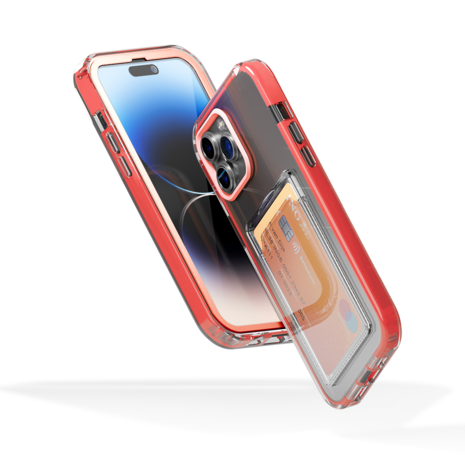 ShieldCase® ShieldCase iPhone 13 Pro Max Kartenhülle mit Bumper (Pink) ShieldCase® ShieldCase iPhone 13 Pro Max Kartenhülle mit Bumper (Pink)