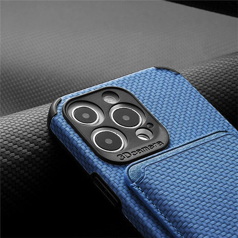 Coverzs Coverzs iPhone 11 Pro Magsafe gewebte Kartenhülle (Blau) Coverzs Coverzs iPhone 11 Pro Magsafe gewebte Kartenhülle (Blau)