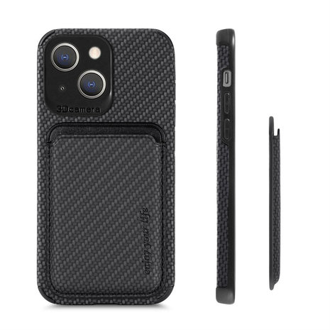 Coverzs Coverzs iPhone 13 Magsafe gewebte Kartenhülle (Schwarz) Coverzs Coverzs iPhone 13 Magsafe gewebte Kartenhülle (Schwarz)