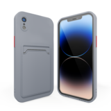 ShieldCase® iPhone Xr Rückseitehülle mit Kartenhalter (Lavendelgrau)