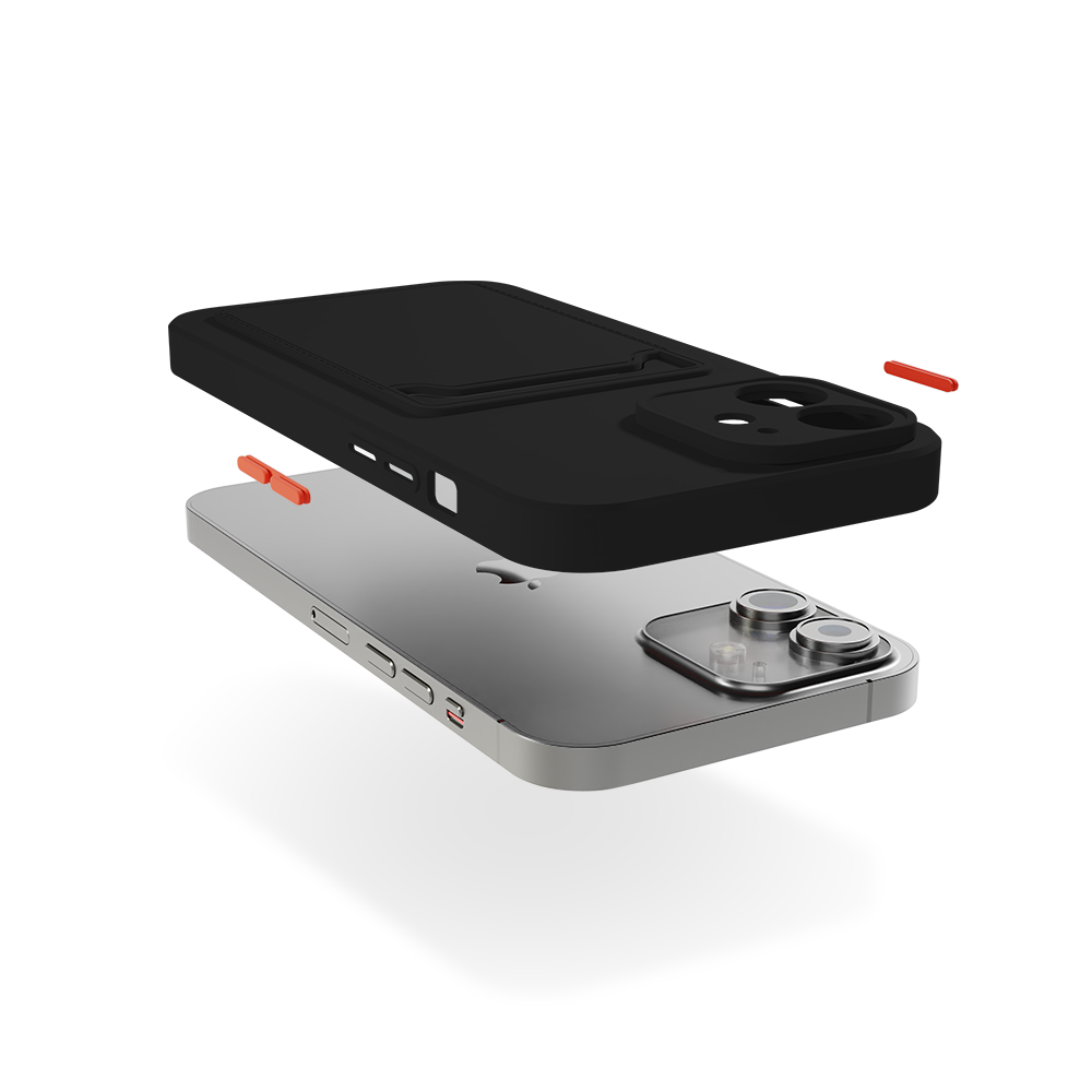 ShieldCase® ShieldCase iPhone 12 Rückseitehülle mit Kartenhalter (Schwarz) ShieldCase® ShieldCase iPhone 12 Rückseitehülle mit Kartenhalter (Schwarz)