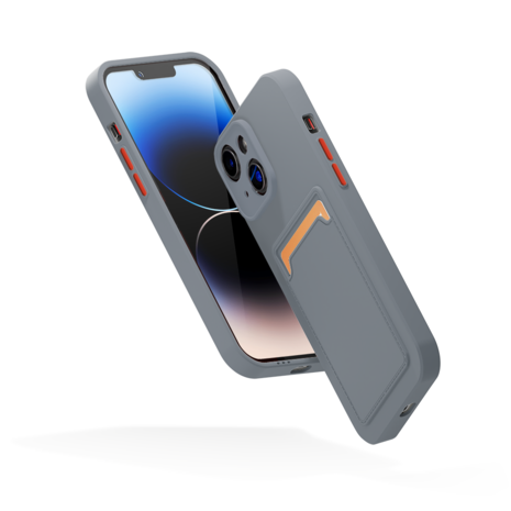 ShieldCase® ShieldCase iPhone 13 Rückseitehülle mit Kartenhalter (Lavendelgrau)