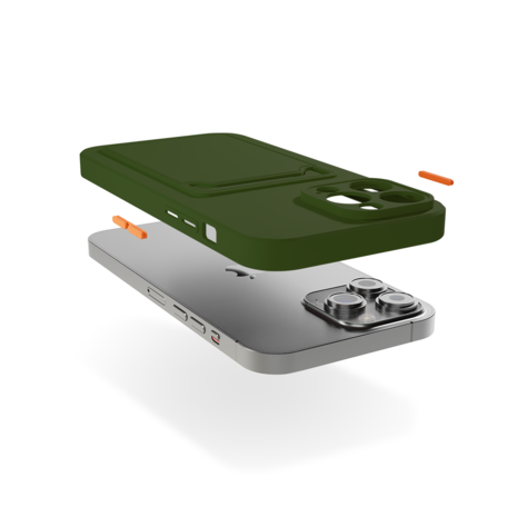 ShieldCase® ShieldCase iPhone 13 Pro Rückseitehülle mit Kartenhalter (Dunkelgrün) ShieldCase® ShieldCase iPhone 13 Pro Rückseitehülle mit Kartenhalter (Dunkelgrün)