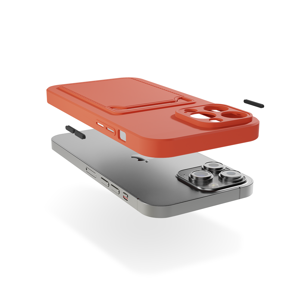 ShieldCase® ShieldCase iPhone 13 Pro Max Rückseitehülle mit Kartenhalter (Terrakotta)