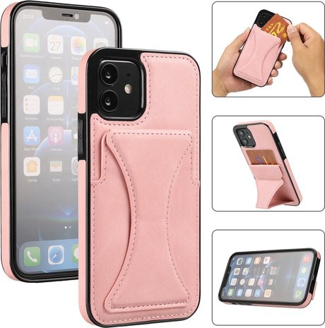 ShieldCase® ShieldCase iPhone X Leder Kartenhülle mit Ständer (Pink) ShieldCase® ShieldCase iPhone X Leder Kartenhülle mit Ständer (Pink)