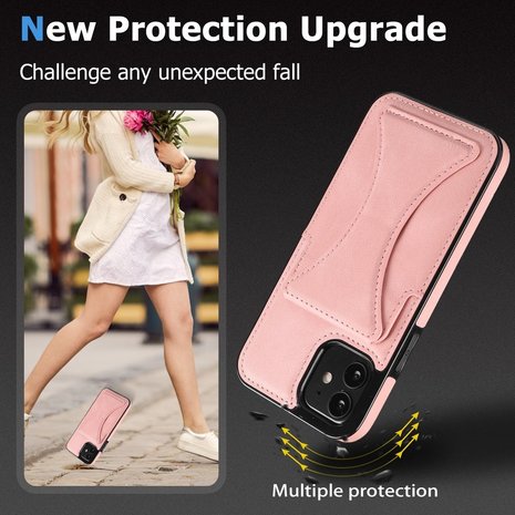 ShieldCase® ShieldCase iPhone X Leder Kartenhülle mit Ständer (Pink) ShieldCase® ShieldCase iPhone X Leder Kartenhülle mit Ständer (Pink)