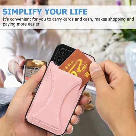 ShieldCase® ShieldCase iPhone X Leder Kartenhülle mit Ständer (Pink) ShieldCase® ShieldCase iPhone X Leder Kartenhülle mit Ständer (Pink)