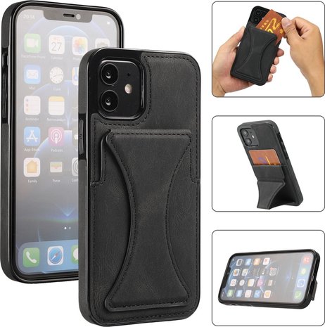 ShieldCase® ShieldCase iPhone X Leder Kartenhülle mit Ständer (Schwarz) ShieldCase® ShieldCase iPhone X Leder Kartenhülle mit Ständer (Schwarz)