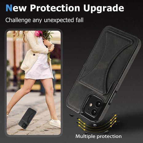 ShieldCase® ShieldCase iPhone X Leder Kartenhülle mit Ständer (Schwarz) ShieldCase® ShieldCase iPhone X Leder Kartenhülle mit Ständer (Schwarz)