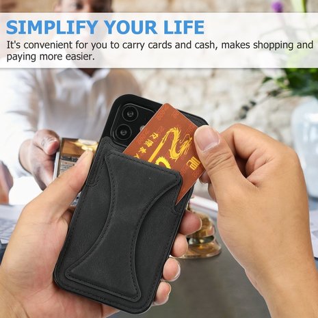 ShieldCase® ShieldCase iPhone X Leder Kartenhülle mit Ständer (Schwarz) ShieldCase® ShieldCase iPhone X Leder Kartenhülle mit Ständer (Schwarz)