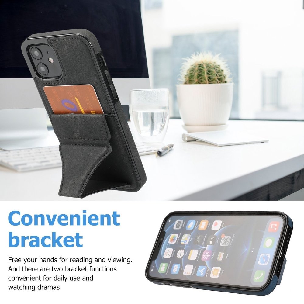 ShieldCase® ShieldCase iPhone X Leder Kartenhülle mit Ständer (Schwarz) ShieldCase® ShieldCase iPhone X Leder Kartenhülle mit Ständer (Schwarz)