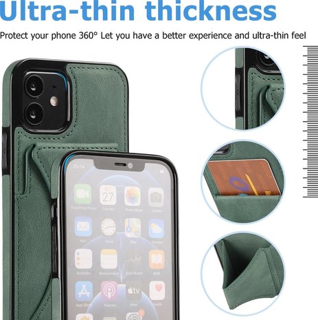 ShieldCase® ShieldCase iPhone X Leder Kartenhülle mit Ständer (Grün) ShieldCase® ShieldCase iPhone X Leder Kartenhülle mit Ständer (Grün)