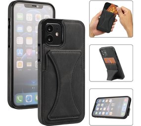 ShieldCase® iPhone 7 Leder Kartenhülle mit Ständer (Schwarz)