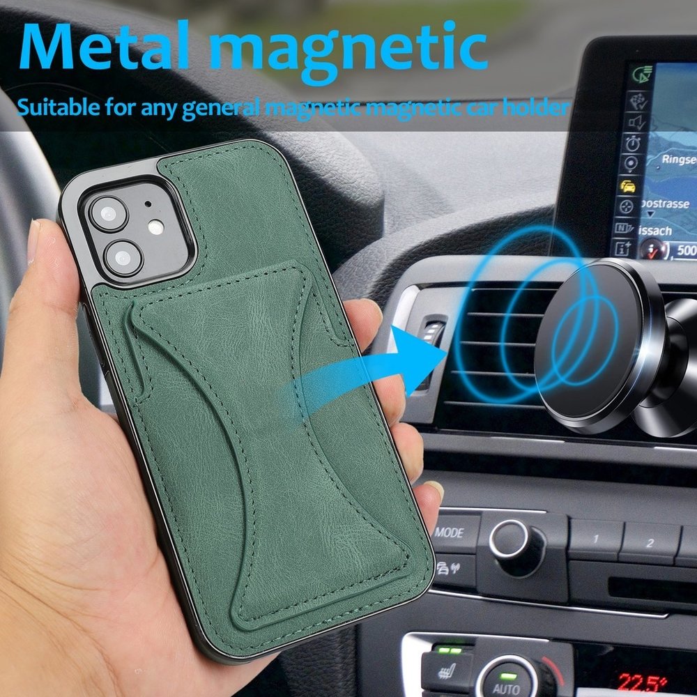 ShieldCase® ShieldCase iPhone 7 Leder Kartenhülle mit Ständer (Grün)