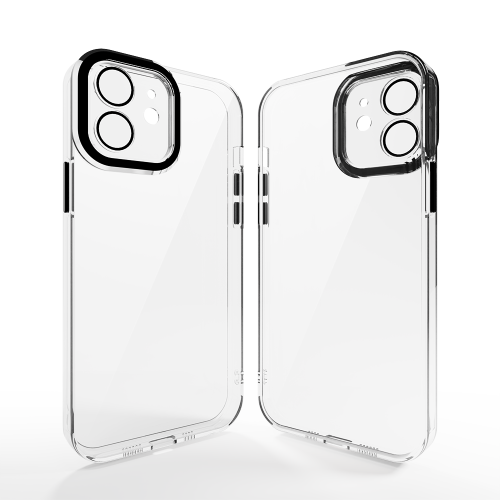 Coverzs Coverzs iPhone 12 Transparente Hülle mit Kameraschutz (Schwarz) Coverzs Coverzs iPhone 12 Transparente Hülle mit Kameraschutz (Schwarz)