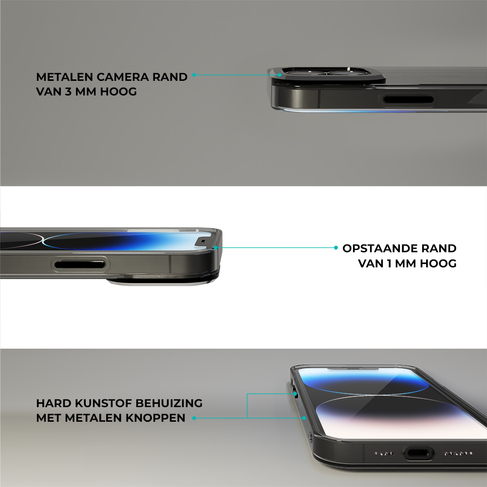 Coverzs Coverzs iPhone 12 Transparente Hülle mit Kameraschutz (Schwarz) Coverzs Coverzs iPhone 12 Transparente Hülle mit Kameraschutz (Schwarz)