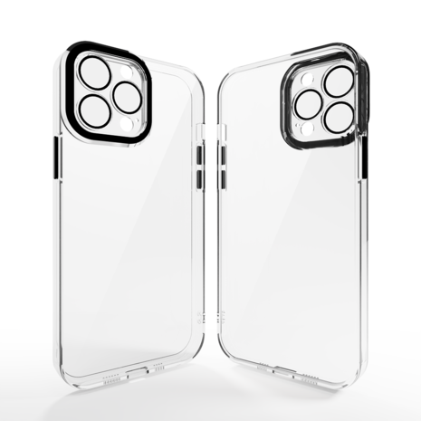 Coverzs Coverzs iPhone 12 Pro Transparente Hülle mit Kameraschutz (Schwarz) Coverzs Coverzs iPhone 12 Pro Transparente Hülle mit Kameraschutz (Schwarz)