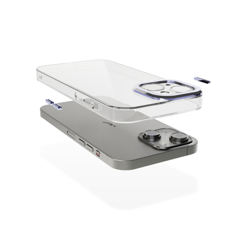 Coverzs Coverzs iPhone 13 Transparente Hülle mit Kameraschutz (Dunkelblau) Coverzs Coverzs iPhone 13 Transparente Hülle mit Kameraschutz (Dunkelblau)