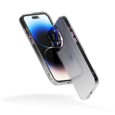 Coverzs Coverzs iPhone 13 Pro Transparente Hülle mit Kameraschutz (Lila) Coverzs Coverzs iPhone 13 Pro Transparente Hülle mit Kameraschutz (Lila)