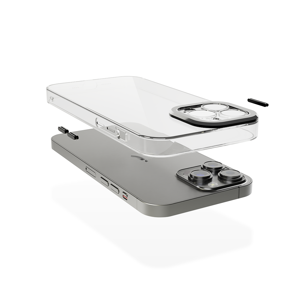 Coverzs Coverzs iPhone 13 Pro Transparente Hülle mit Kameraschutz (Schwarz) Coverzs Coverzs iPhone 13 Pro Transparente Hülle mit Kameraschutz (Schwarz)