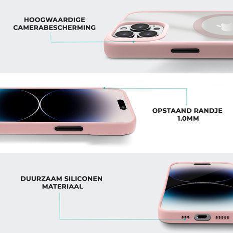 Coverzs Coverzs iPhone 12 Pro Max MagSafe Hülle mattiert (Rosa) Coverzs Coverzs iPhone 12 Pro Max MagSafe Hülle mattiert (Rosa)