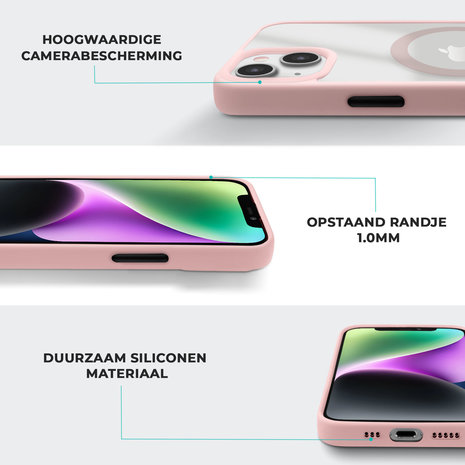 Coverzs Coverzs iPhone 13 MagSafe Hülle mattiert (Rosa) Coverzs Coverzs iPhone 13 MagSafe Hülle mattiert (Rosa)