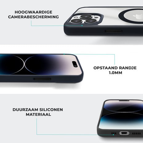 Coverzs Coverzs iPhone 13 Pro Max MagSafe Hülle mattiert (Blau)