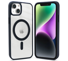 Coverzs iPhone 14 Plus MagSafe Hülle mattiert (Dunkelblau)