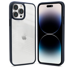 Coverzs iPhone 12 Pro Max Acrylrand Hülle mattiert (Dunkelblau)